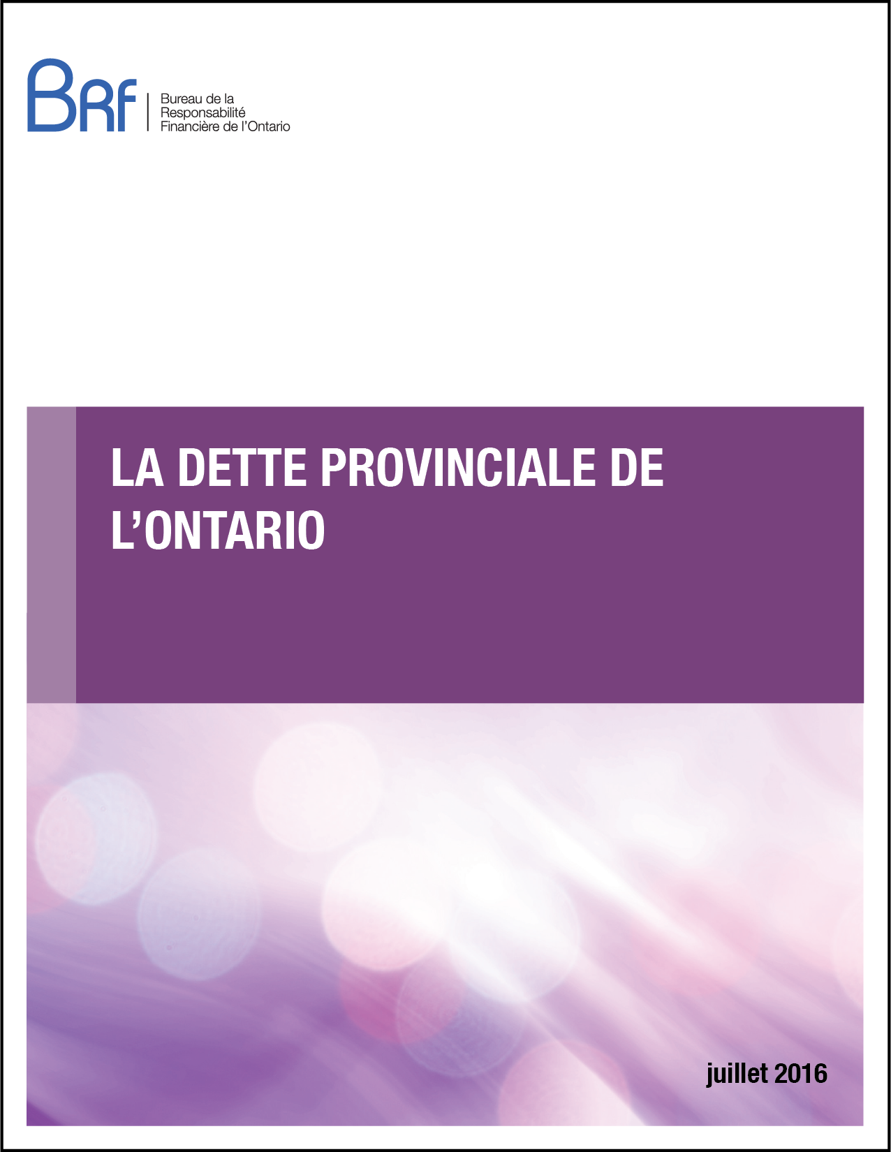La dette provinciale de l’Ontario